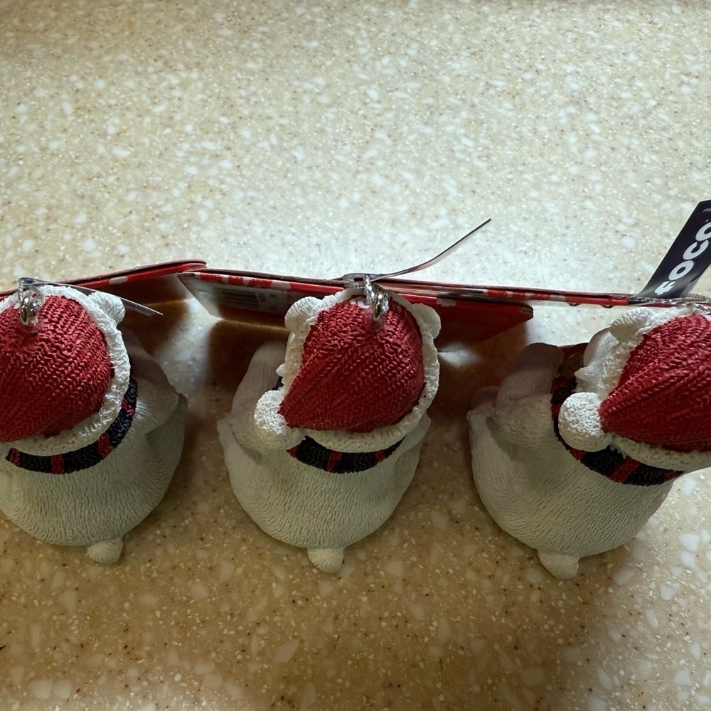 3 UO OKLAHOMA UNIVERSITY SOONERS BEAR CHRISTMAS TEAM ORNAMENT SET of 3 BRAND NEW - Picture 7 of 8